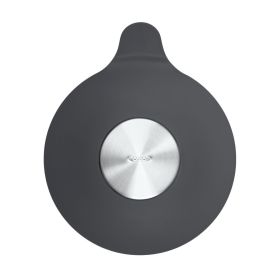 Bath Tub Drain Stopper Gray : Silicone & Stainless Steel, Easy Removal, Fits Standard Tubs
