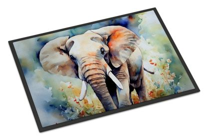 NEW Elephant Doormat Front Door Mat Indoor Outdoor Rugs for Entryway, Non Slip Washable Low Pile, 18H X 27W