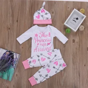 4PCS Newborn Kids Baby Girl Outfits Clothes Romper Bodysuit Pants Outfits Set (Option: 70cm)