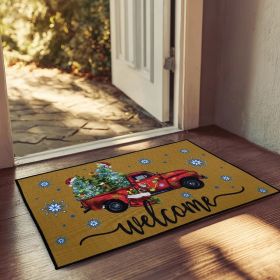 1 PCS of Christmas letter printed door mat with different sizes, absorbent, anti slip, wear-resistant decorative door mat suitable for doorways (size: 19.69in*31.5in/50cm*80cm)