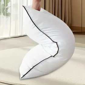 2 Pieces Bed Pillows Grey-QUEEN (Option: White)